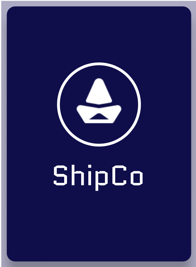 The back design of a ShipCo card